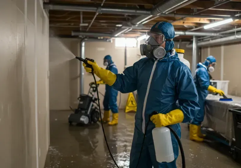 Basement Sanitization and Antimicrobial Treatment process in Walterboro, SC