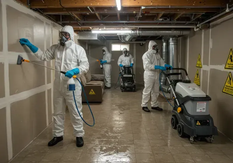 Basement Moisture Removal and Structural Drying process in Walterboro, SC